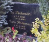 Gravsten over Carl Pedersen og hustru Anna f. Laursen