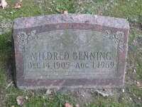 Gravsten Mildred R. Benning f. Christensen