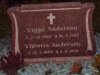 Viggo Andersen og Viktorias gravsten på Kvorning kirkegård